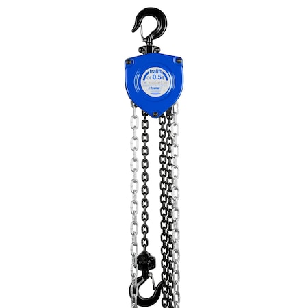 Tractel Tralift Manual Chain Hoist, 1,000 lb. (0.5 Ton) Load Capacity, 20 ft. Lift 19711